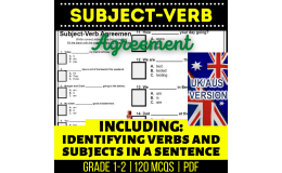 UK/Aus Spelling Subject-Verb Agreement Practice Year 2-3 (PDF)