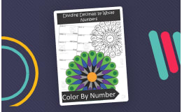 (US) Dividing Decimals by Whole Numbers Color by Number