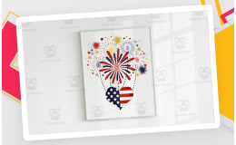 US Fireworks Fingerprint Art, Independence Day Craft, 4th of July Poster, DIY Thumbprint Activity, Homeschool Printables, Memorial Day Fingerpainting