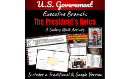 U.S. Government: Gallery Walk of Executive Branch and President's Role