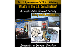 U.S. Government | U.S. Constitution | What's in the US Constitution? | A Google Slides Student Activity