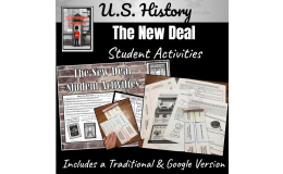 U.S. History | Great Depression | The New Deal | Student Activities