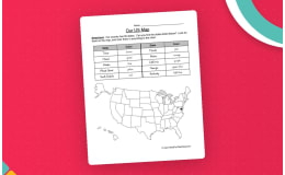 US Map Worksheet – Color & Locate the States