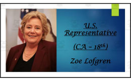U.S. Representative Zoe Lofgren (CA - 18th) BIO PPT