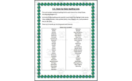 U.S. State Spelling Lists – 50 States + DC Bundle
