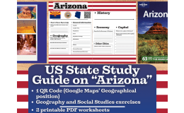 US State Study Guide Worksheets on "Arizona"