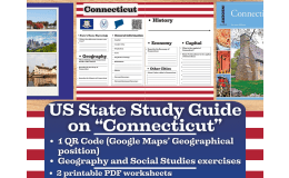 US State Study Guide Worksheets on "Connecticut"