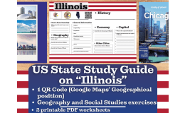 US State Study Guide Worksheets on Illinois