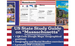 US State Study Guide Worksheets on Massachusetts