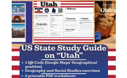 US State Study Guide Worksheets on Utah