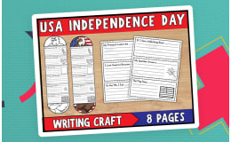 USA Independence Day Writing Craft | 4th Of July Activities