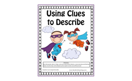 Using Clues to Describe Activity