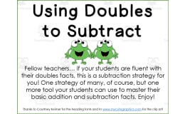Using Doubles to Subtract Printable Pack