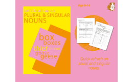 Using Plural And Singular Nouns (9-14 years)