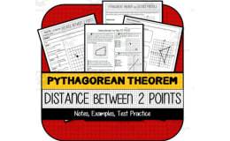 Using Pythagorean Theorem for Distance between 2 Points NOTES & PRACTICE