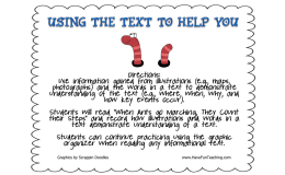 Using the Text to Help You Activity