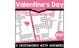 Valentine's Day Crosswords (PDF)