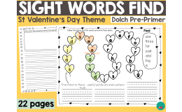 Valentine's Day Sight Words - Pre-Primer