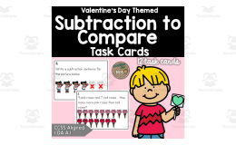 Valentine's Day: Subtract to Compare (1.OA.A.1)
