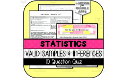 Valid Samples & Inferences QUIZ