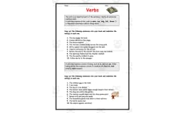 Verbs Worksheet 1