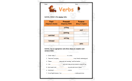 Verbs Worksheet 3