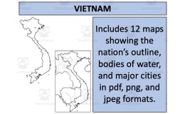 Vietnam Map Resources – 12 Printable Map Sheets
