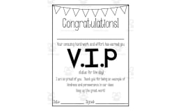 VIP Student Certificate