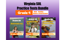 Virginia SOL Practice Tests Bundle for Grade 4