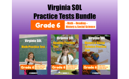 Virginia SOL Practice Tests Bundle for Grade 6