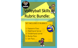 Volleyball Skills Rubric Bundle