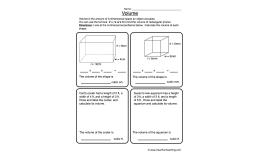 Volume Rectangular Prisms Worksheet
