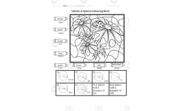 Volumes of Spheres Color by Number Activity