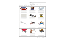 W or WH Worksheet