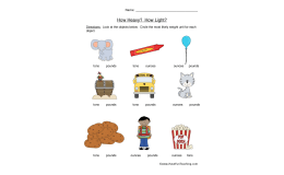 Weight Worksheet