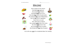 What a Feast Reading Comprehension Worksheet