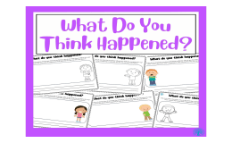 What Do You Think Happened Emotions Worksheets