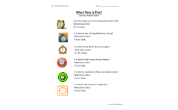 What Time is This Reading Comprehension Worksheet