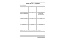 When do you Capitalize? Worksheet