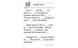 Which One? AI AY Digraphs Worksheet