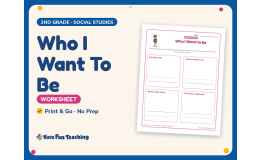 Who I Want To Be Worksheet – 2nd Grade Back to School Practice
