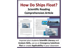 Why Boats Float - Density and Buoyancy - Digital Science Reading Article