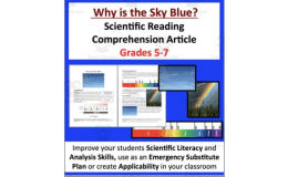 Why is the Sky Blue? - Digital Science Reading Article - Grades 5-7