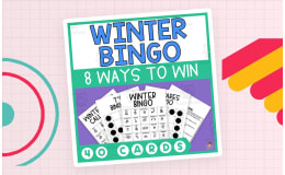 Winter Bingo (40 Cards, 8 Ways to Win)