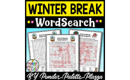 Winter Break Wordsearch Puzzles + Answers Included