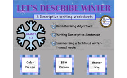 Winter Descriptive Writing Activities