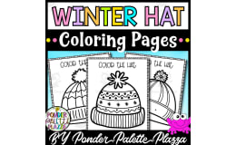 Winter Hat Coloring Pages - Set 1