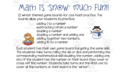 Winter Math Practice Games