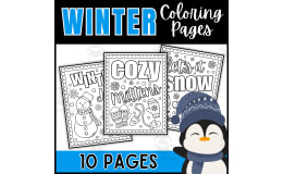 Winter Printable Coloring Pages for Children