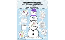 Winter Snowman Syllable Sort Game